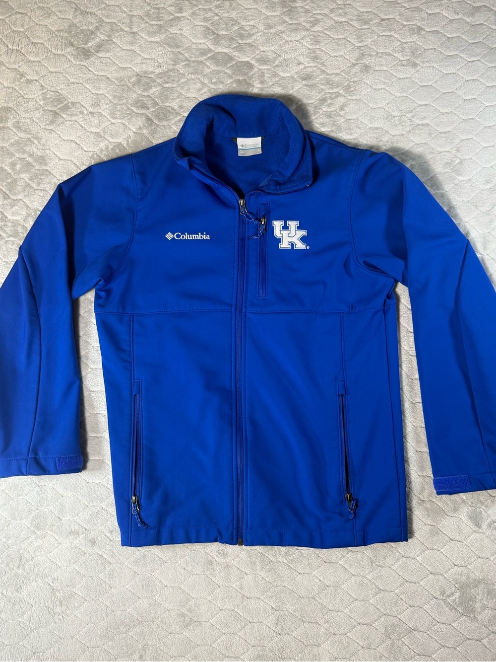 Columbia Kentucky Wildcats Soft Shell Jacket Womens Small Blue Full Zip Fleece